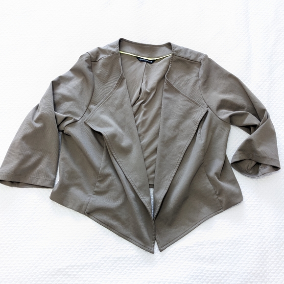 ADDITION ELLE Bollaro Shrug Cropped Draped Collar Open Jacket Cardigan - Picture 6 of 14
